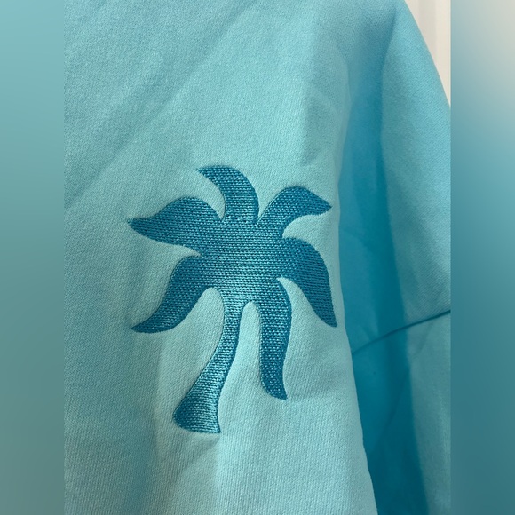 "Hawaii Hibiscus" Hoodie in Aquamarine - Picture 3 of 6